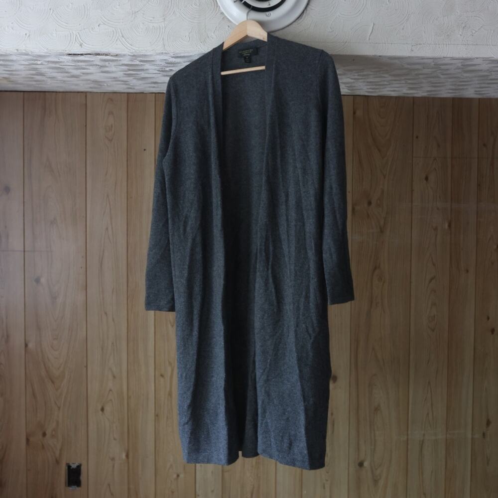 Cashmere Charter Club 100% Cashmere Gray Long Cardigan M Luxury Natural Fibers
